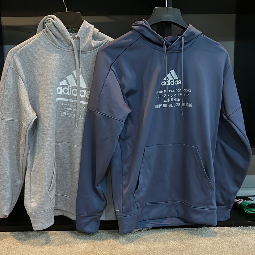 2 Adidas Hoodies sz M